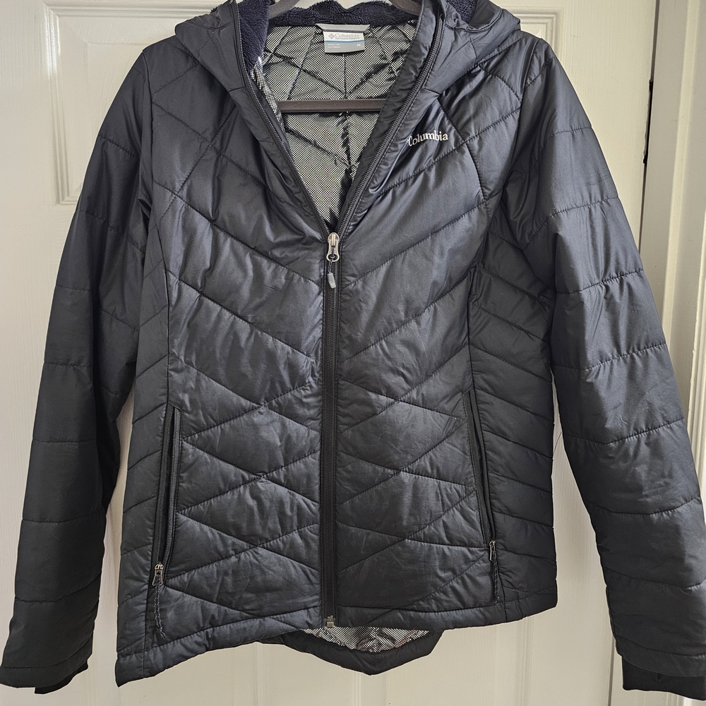 Columbia Black and Gray Quilted Jacket